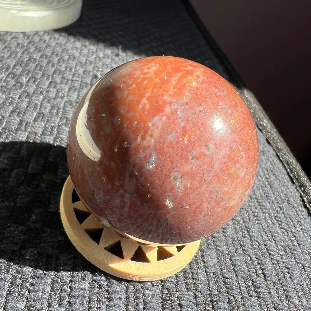 Mookaite Jasper Sphere Crystal Sphere Healing Stone Meditation Decor Stand